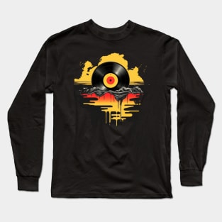 Vinyl LP Music Record Sunset Red Long Sleeve T-Shirt